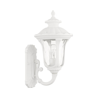 1 Light Textured White Outdoor Wall Lantern Exterior Livex