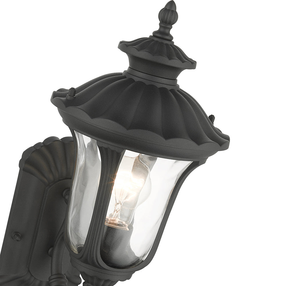 1 Light Textured Black Outdoor Wall Lantern Exterior Livex