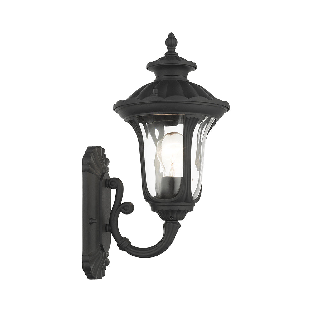 1 Light Textured Black Outdoor Wall Lantern Exterior Livex