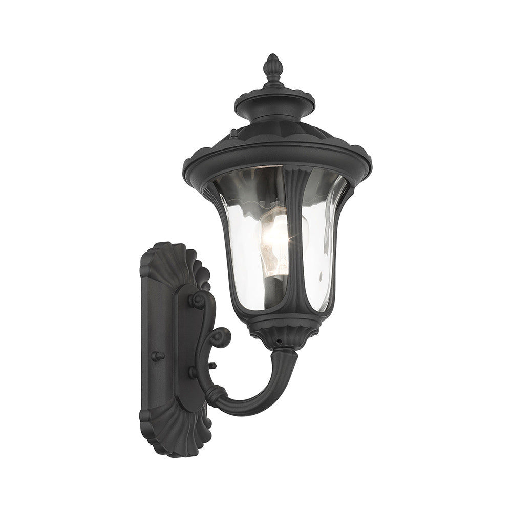 1 Light Textured Black Outdoor Wall Lantern Exterior Livex