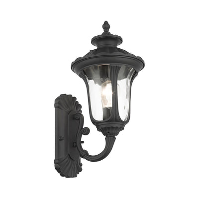 1 Light Textured Black Outdoor Wall Lantern Exterior Livex