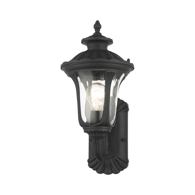 1 Light Textured Black Outdoor Wall Lantern Exterior Livex