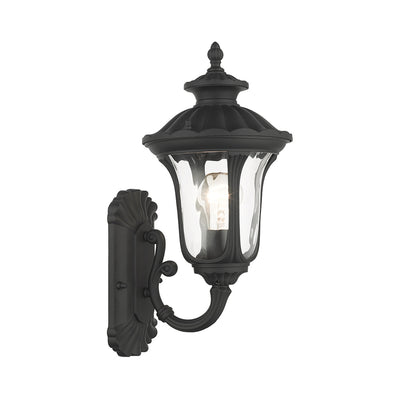 1 Light Textured Black Outdoor Wall Lantern Exterior Livex