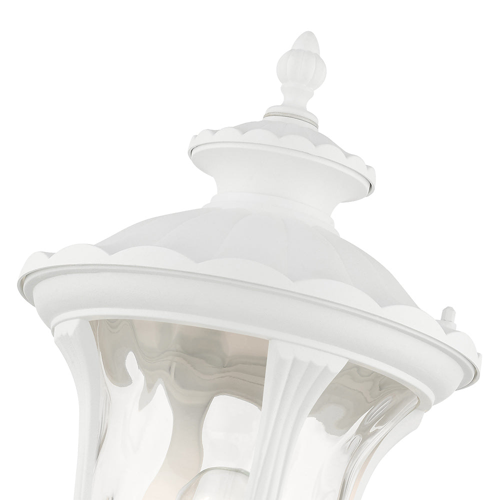 1 Light Textured White Outdoor Wall Lantern Exterior Livex