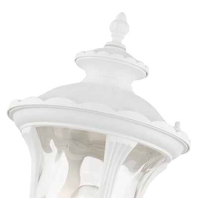 1 Light Textured White Outdoor Wall Lantern Exterior Livex