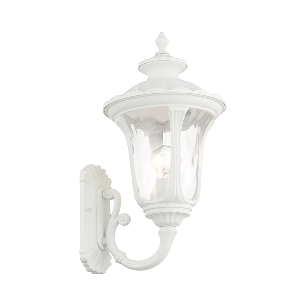 1 Light Textured White Outdoor Wall Lantern Exterior Livex