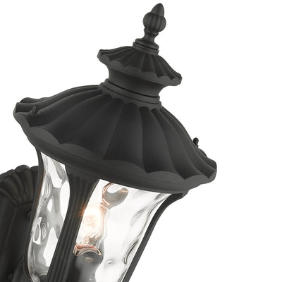 1 Light Textured Black Outdoor Wall Lantern Exterior Livex