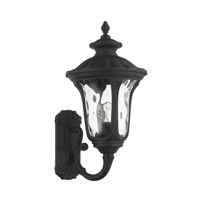 1 Light Textured Black Outdoor Wall Lantern Exterior Livex