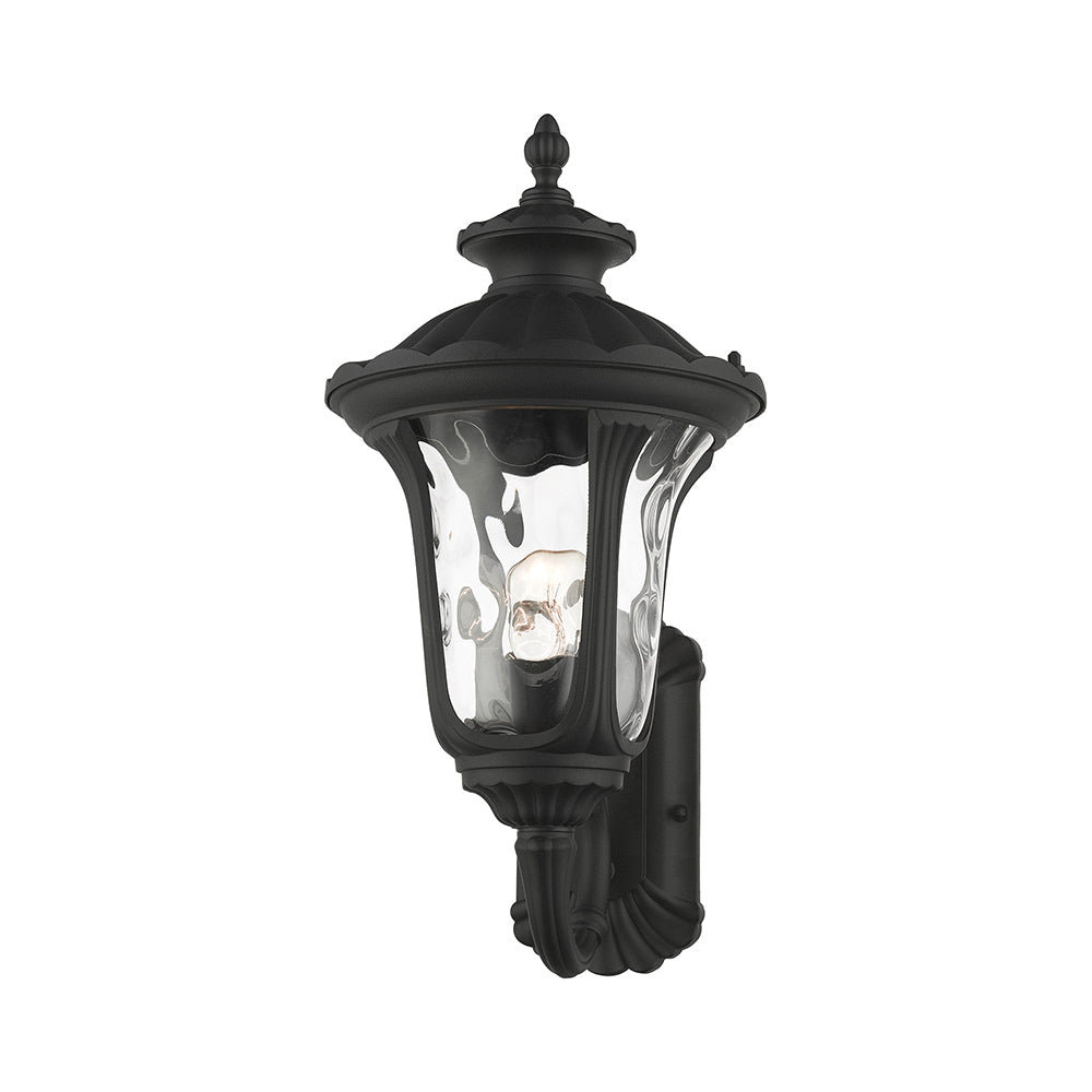 1 Light Textured Black Outdoor Wall Lantern Exterior Livex