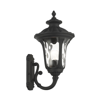 1 Light Textured Black Outdoor Wall Lantern Exterior Livex