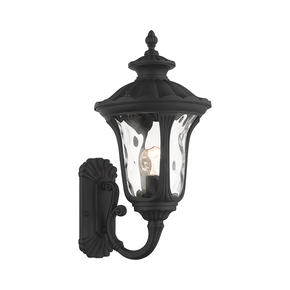 1 Light Textured Black Outdoor Wall Lantern Exterior Livex