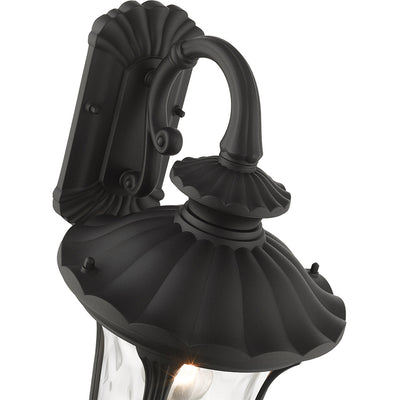 1 Light Textured Black Outdoor Wall Lantern Exterior Livex