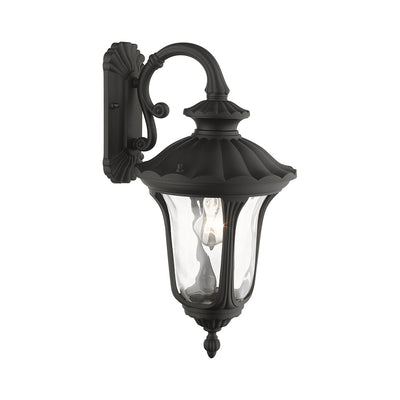 1 Light Textured Black Outdoor Wall Lantern Exterior Livex