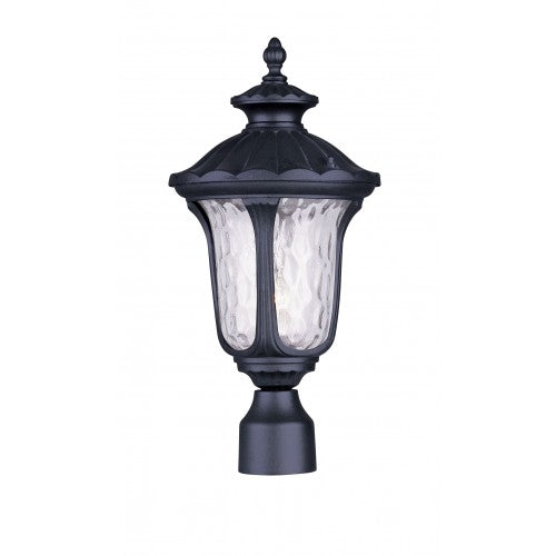 1 Light Textured Black Outdoor Post Top Lantern Exterior Livex