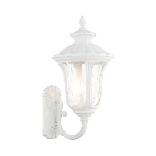 3 Light Textured White Outdoor Wall Lantern Exterior Livex