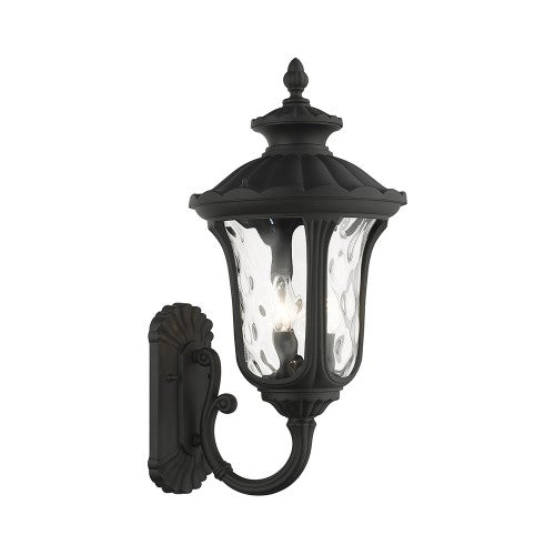 3 Light Textured Black Outdoor Wall Lantern Exterior Livex