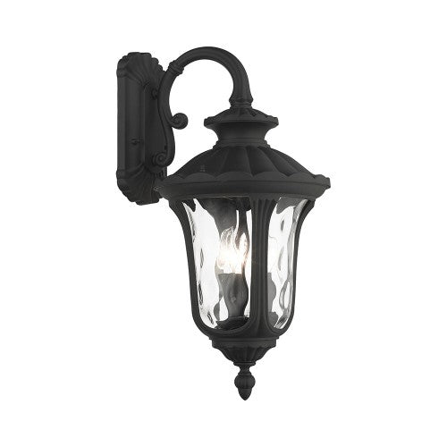 3 Light Textured Black Outdoor Wall Lantern Exterior Livex