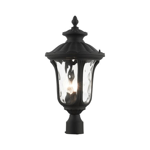 3 Light Textured Black Outdoor Post Top Lantern Exterior Livex