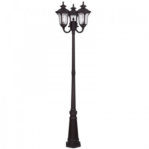 3 Light Bronze Outdoor Post Light Exterior Livex