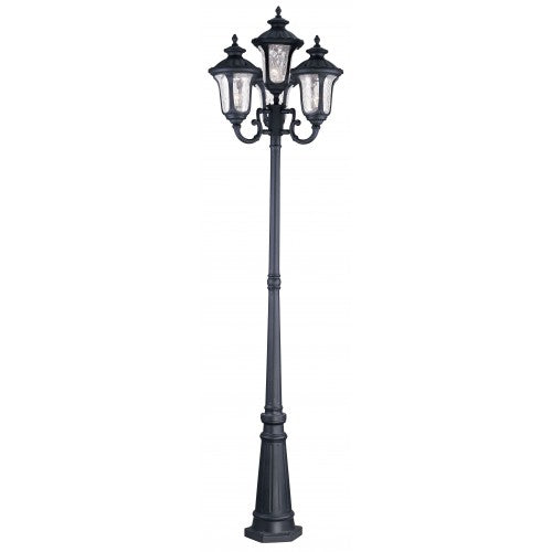 4 Light Textured Black Outdoor Post Light Exterior Livex