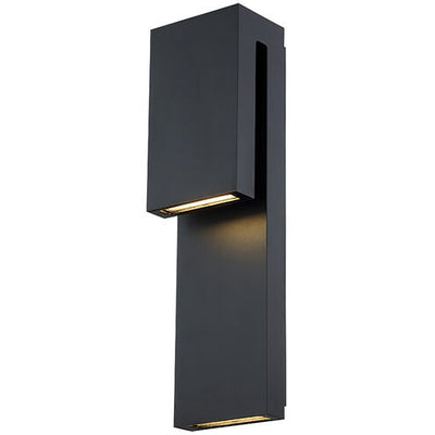 Double Down LED 18 inch Black Outdoor Wall Light Exterior Modern Forms