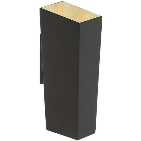 Dink ADA Wall Sconce Wall Light LED 4 inch Black Gold Leaf Wall Sconce Modern Forms
