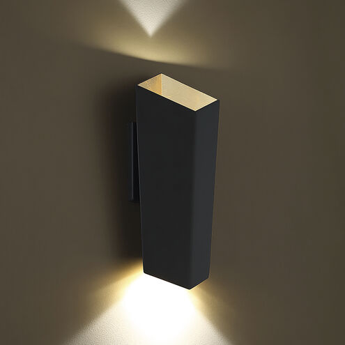 Dink ADA Wall Sconce Wall Light LED 4 inch Black Gold Leaf Wall Sconce Modern Forms