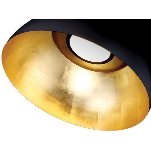 Yolo LED 23.63 inch Black Gold Leaf Pendant Ceiling Light 26in Pendant Modern Forms