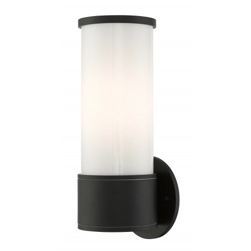 1 Light Textured Black Outdoor Wall Lantern Exterior Livex