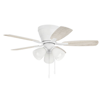 42" Wheeler 3-Light in White w/ White/Washed Oak Blades Ceiling Fan CRAFTMADE