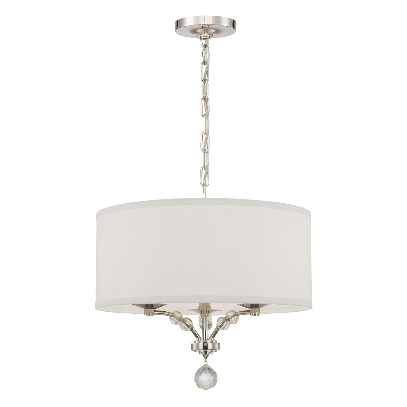 Mirage 3 Light Polished Nickel Chandelier Chandelier Crystorama