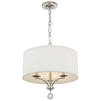 Mirage 3 Light Polished Nickel Chandelier Chandelier Crystorama