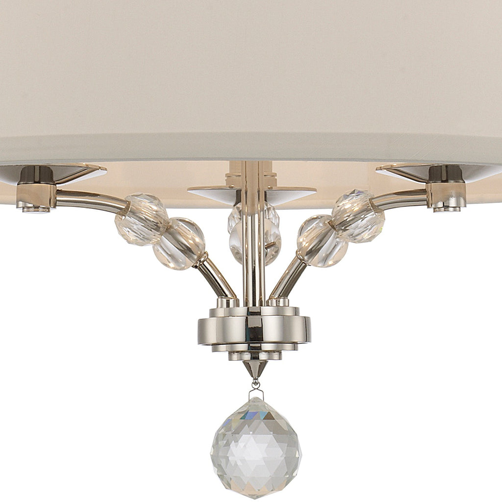 Mirage 3 Light Polished Nickel Chandelier Chandelier Crystorama