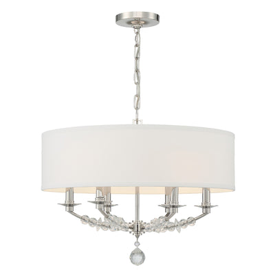 Mirage 6 Light Polished Nickel Chandelier Chandelier Crystorama