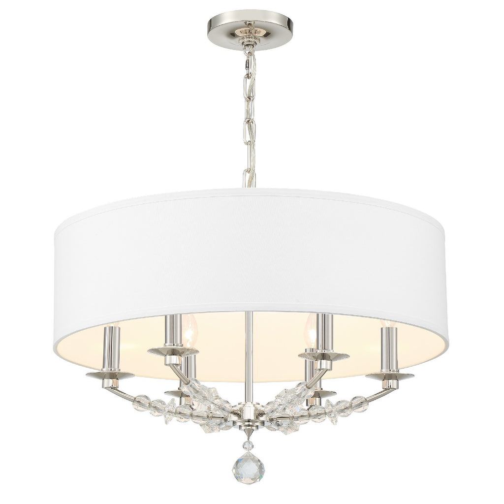 Mirage 6 Light Polished Nickel Chandelier Chandelier Crystorama