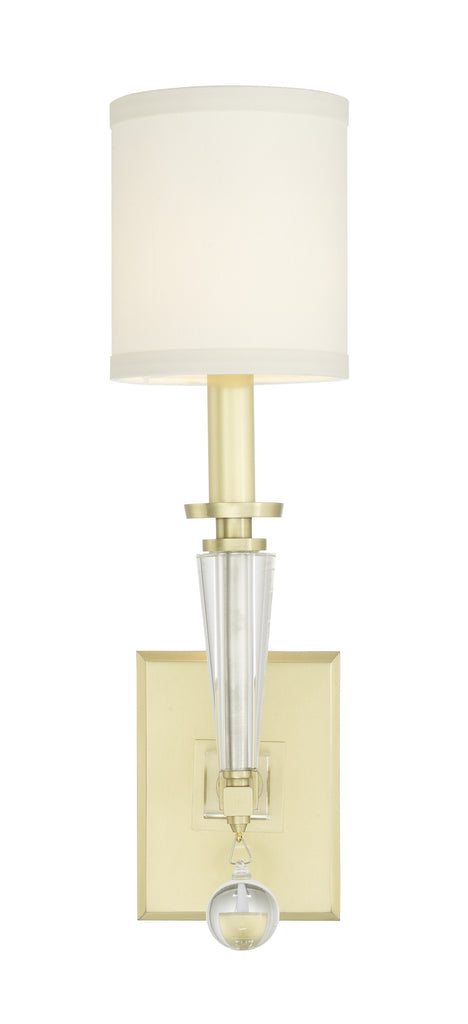 Paxton 1 Light Aged Brass Sconce Wall Sconce Crystorama