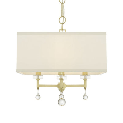 Paxton 4 Light Aged Brass Mini Chandelier Chandelier Crystorama