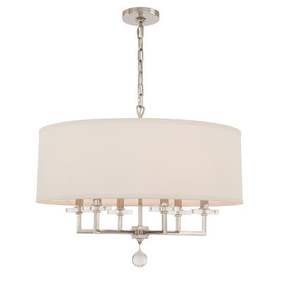 Paxton 6 Light Polished Nickel Chandelier Chandelier Crystorama