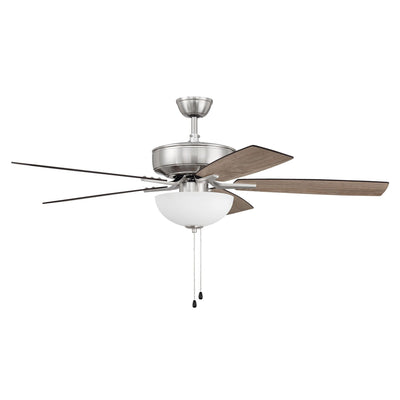 52" Pro Plus 211 in Brushed Polished Nickel w/ Drifwood/Grey Walnut Blades Ceiling Fan CRAFTMADE