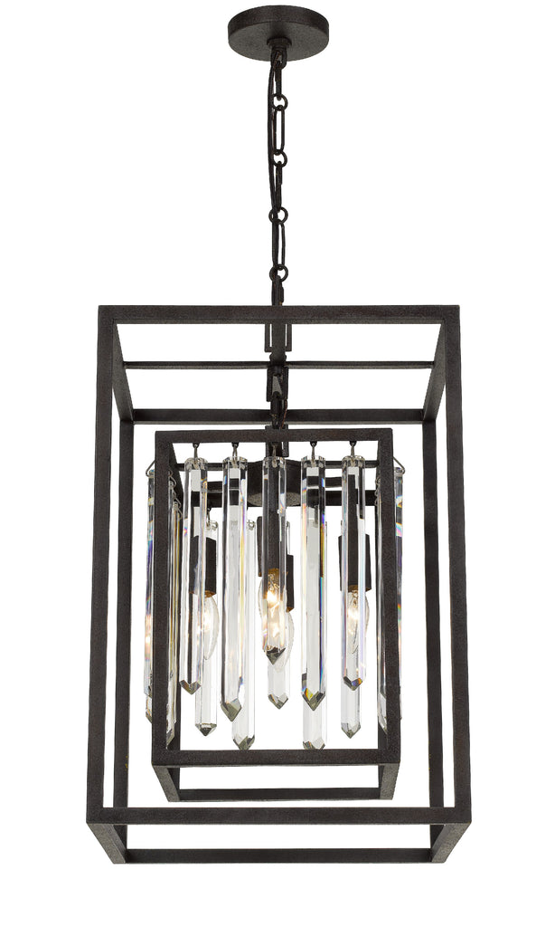 Hollis 4 Light Forged Bronze Mini Chandelier Chandelier Crystorama