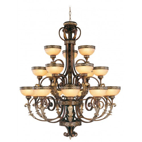 18 Light Palacial Bronze Chandelier Chandelier Livex