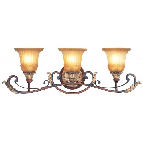 3 Light Verona Bronze Bath Wall Sconce Livex