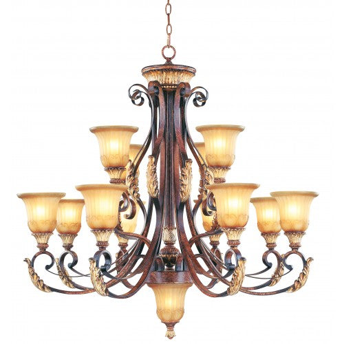 13 Light Verona Bronze Chandelier Chandelier Livex