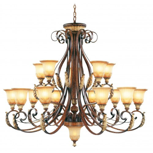 16 Light Verona Bronze Chandelier Chandelier Livex