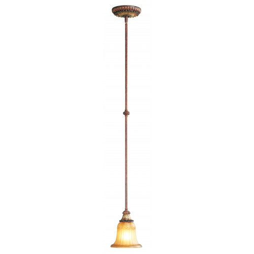 1 Light Verona Bronze Single Pendant Pendant Livex