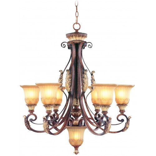 7 Light Verona Bronze Chandelier Chandelier Livex