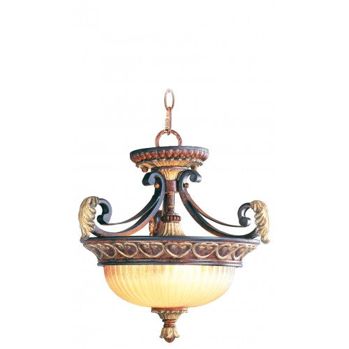 2 Light Verona Bronze Chain Hang/Ceiling Mount Pendant Livex