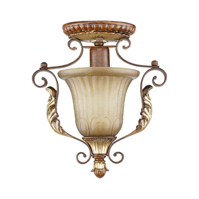 1 Light Verona Bronze Ceiling Mount Semi Flush Livex