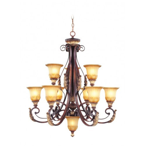 10 Light Verona Bronze Chandelier Chandelier Livex