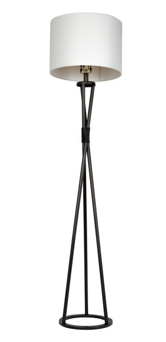 1 Light Metal Base Floor Lamp in Flat Black Floor Lamp Craftmade